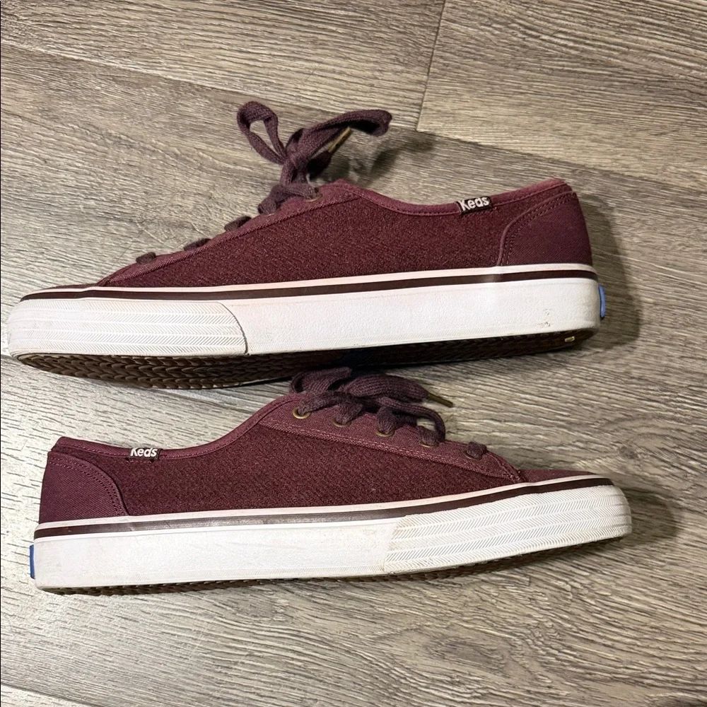 Keds Women's Maroon Canvas Sneakers - Picture 7 of 10